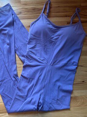 Aerie Offline Real Me Xtra Flare Jumpsuit One Piece in Lilac Purple